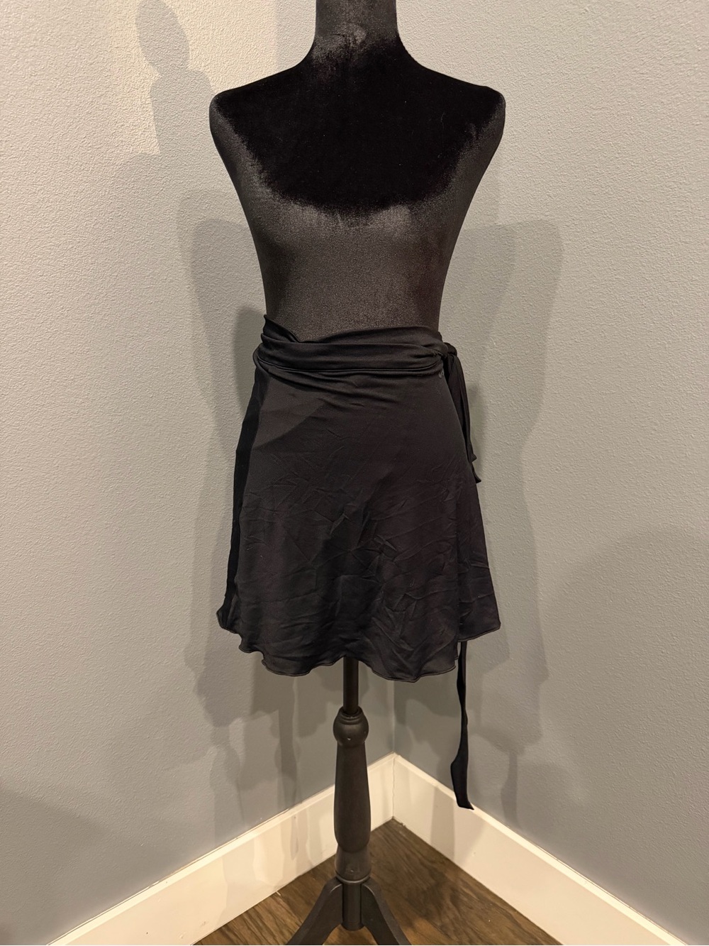 SKIMS Black Wrap Skirt